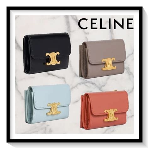 celine bag triomphe calfskin women|celine sentimental triomphe wallet.